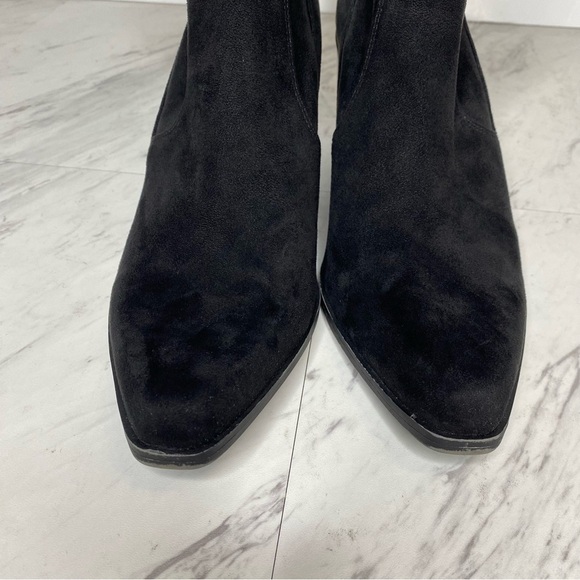 Naturalizer Ella Pointed Toe Faux Suede Black Bootie 10M - Picture 8 of 12